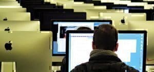 someone working on a mac computer
