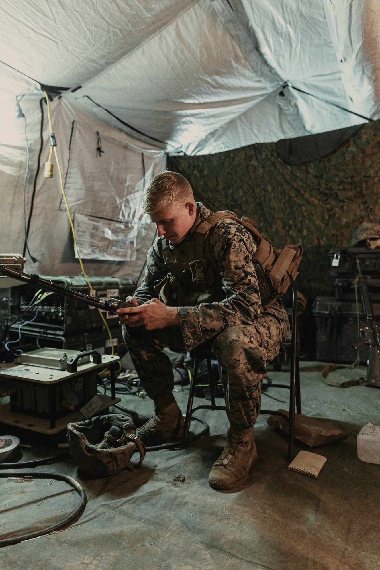 military-radio-operator-in-tent