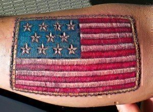 American flag tatoo on arm