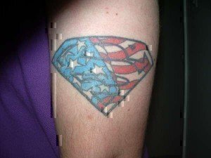 American flag tattoo on arm
