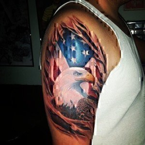 Amazing-American-Flag-Eagle-Tattoo-Design-on-Sleeve