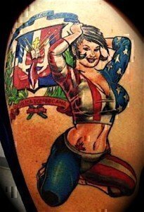 american-flag-tattoo pin up girl