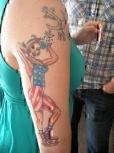 american flag tattoos for women