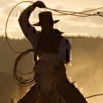Cowboy throwing lasso