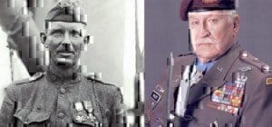 a picture of two war heroes