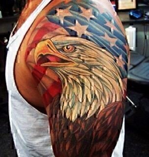 American flag tattoo idea