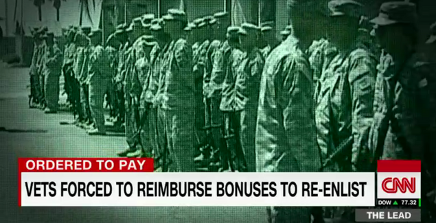 repay enlistment bonuses
