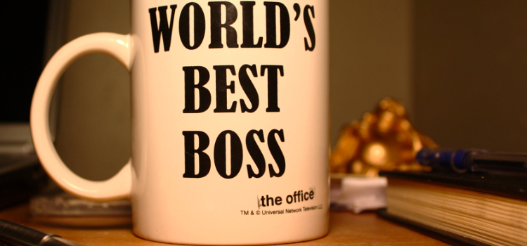 a picture of a world's best boss mug
