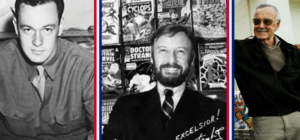 a collage shows stan lee throughout his life