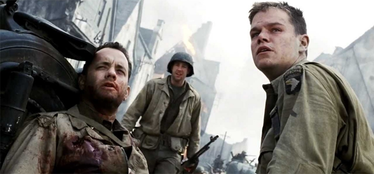 A screen shot from the movie saving private ryan