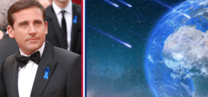 a picture of steve carell and a picture of the world