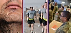 a picture of soldiers doing PT