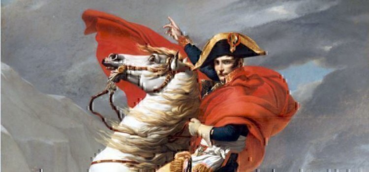 a picture of napoleon on a horse