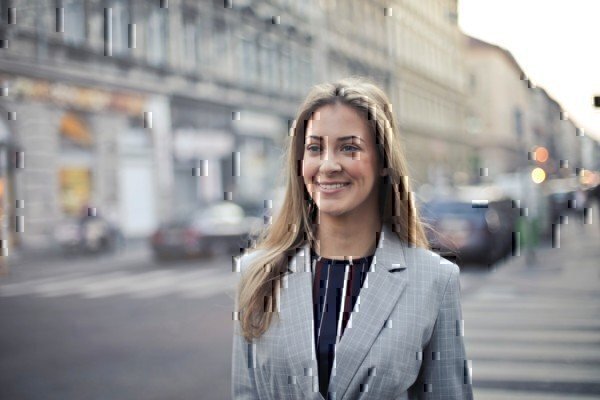 a woman in business formal attire