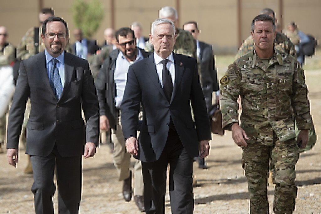 james mattis walking with general miller