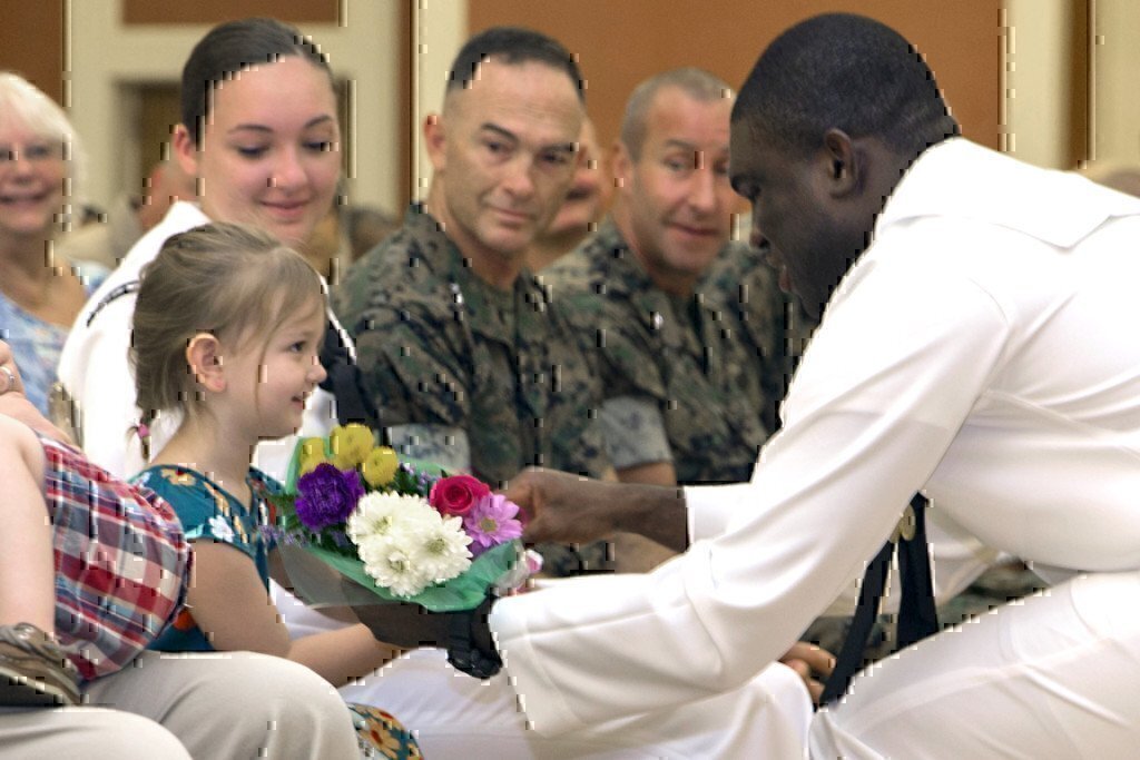 navy medical with a kid