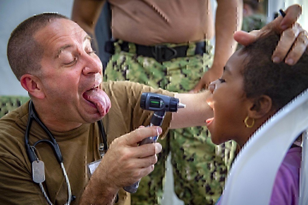 a medical person in the field