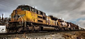 a train on a railway railroad