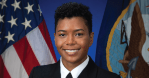 A navy veteran who participated in ACP's mentorship program to prepare for her military transition.