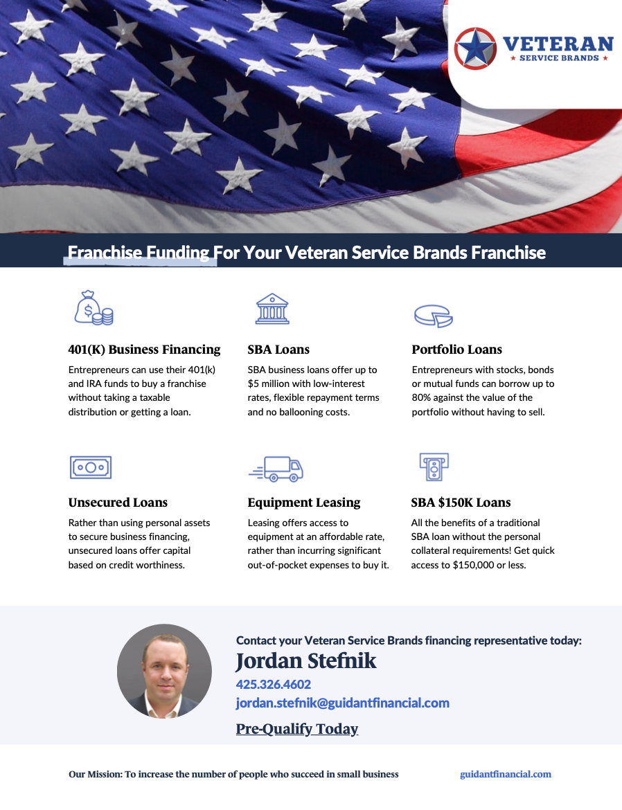 Franchise Funding For Your Veteran Service Brands Franchise