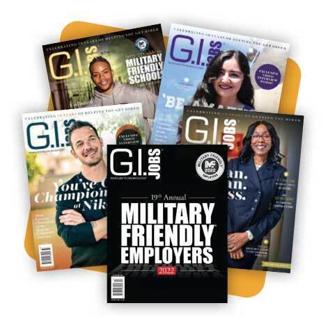 A collection of GI Jobs magazine issues from the print publication