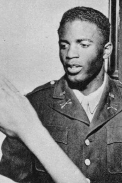 Jackie Robinson in his army uniform