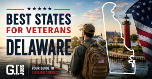 Veteran overlooking Delaware coastline, representing Delaware as a destination for Veterans.