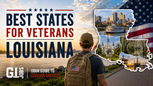 Best States for Veterans: Louisiana featuring Louisiana scenery, military community, jobs, benefits and Veteran opportunities