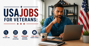 Veteran searching USAJOBS for federal employment opportunities